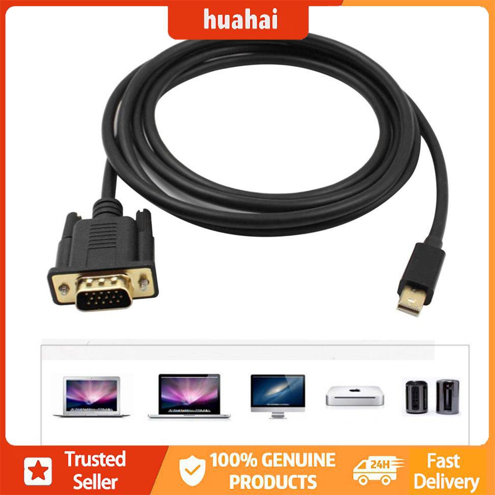 1.8m Mini DisplayPort to VGA Cáp chuyển đổi 1080P DP sang VGA Cáp cho MacBook