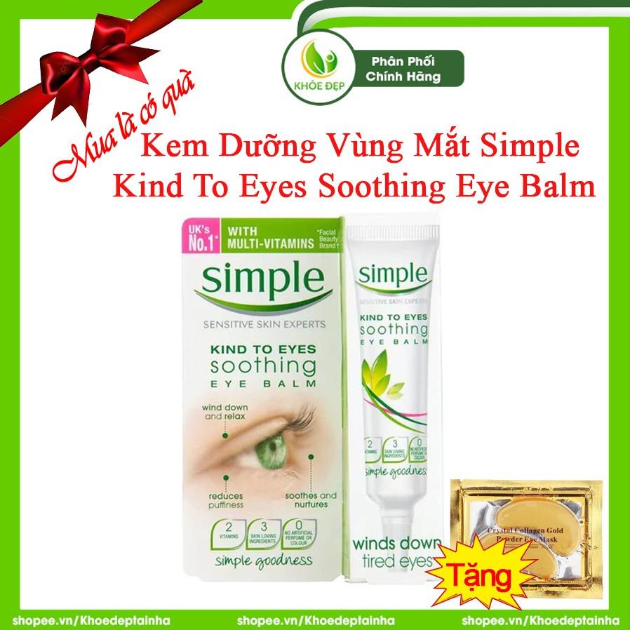 [ CHÍNH HÃNG ] Kem Dưỡng Vùng Mắt SIMPLE KIND TO EYES SOOTHING EYE BALM 15ml