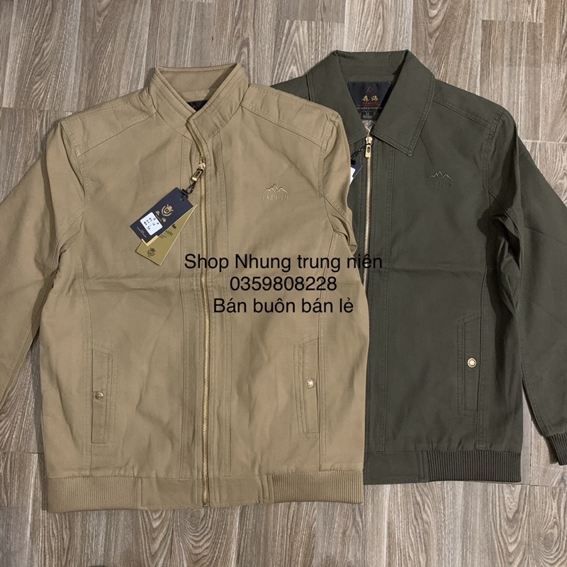 Áo khoác kaki tho nam trung tuổi ẢNH THẬT loại mỏng và dày cao cấp chất mềm