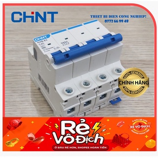 Mcb 4 pha 1a~63a cầu dao đóng cắt dạng tép nxb-63 chint