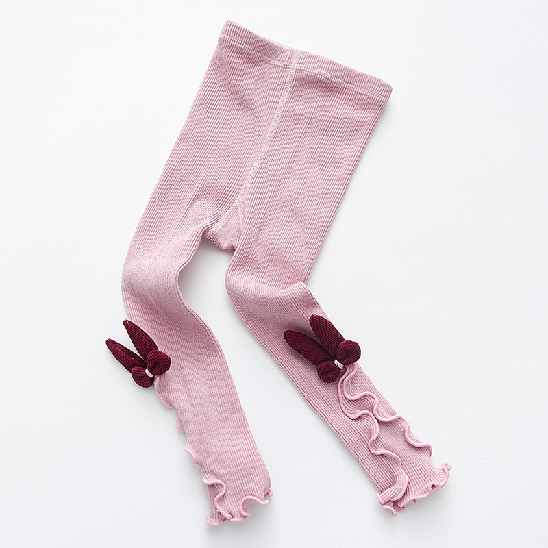 HOT_Quân Legging bé gái đính tai thỏ siêu xinh, len mềm mịn cho bé từ 1-5 tuổi