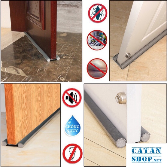 Ron, Nẹp, Xốp chặn khe cửa chống bụi bẩn, côn trùng, cách nhiệt, cách âm, Tránh kẹt chân tay trẻ nhỏ-GD347-XopChanCua