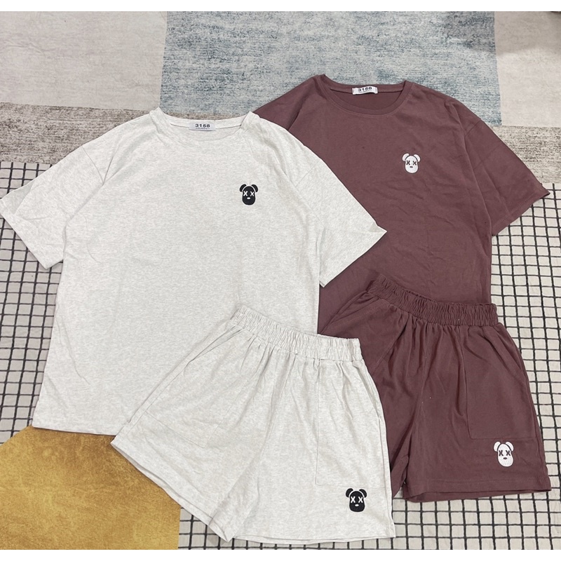 Bộ cotton 3158 hình gấu