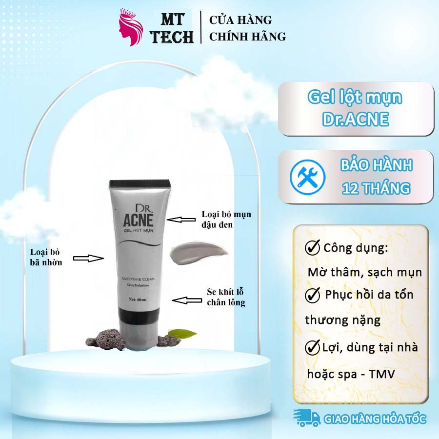 Gel Lột Mụn - Dr.Acne - Hút Sạch Mụn Cám, Mụn Đầu Đen - Sáng Da. Dùng Cá Nhân Salon Tóc Spa Thẩm Mỹ Viện,