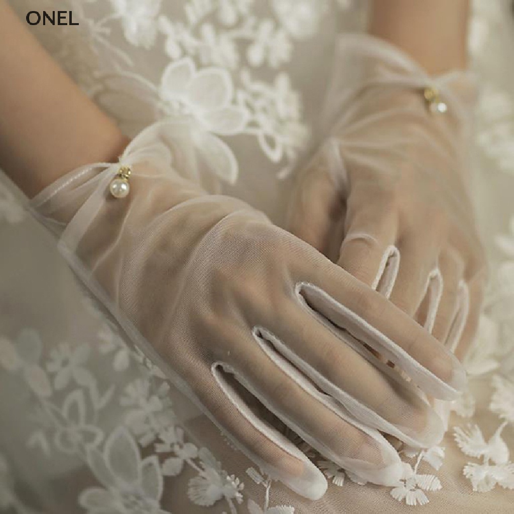 Găng Tay Cô Dâu Ngắn Vải Satin Sang Trọng