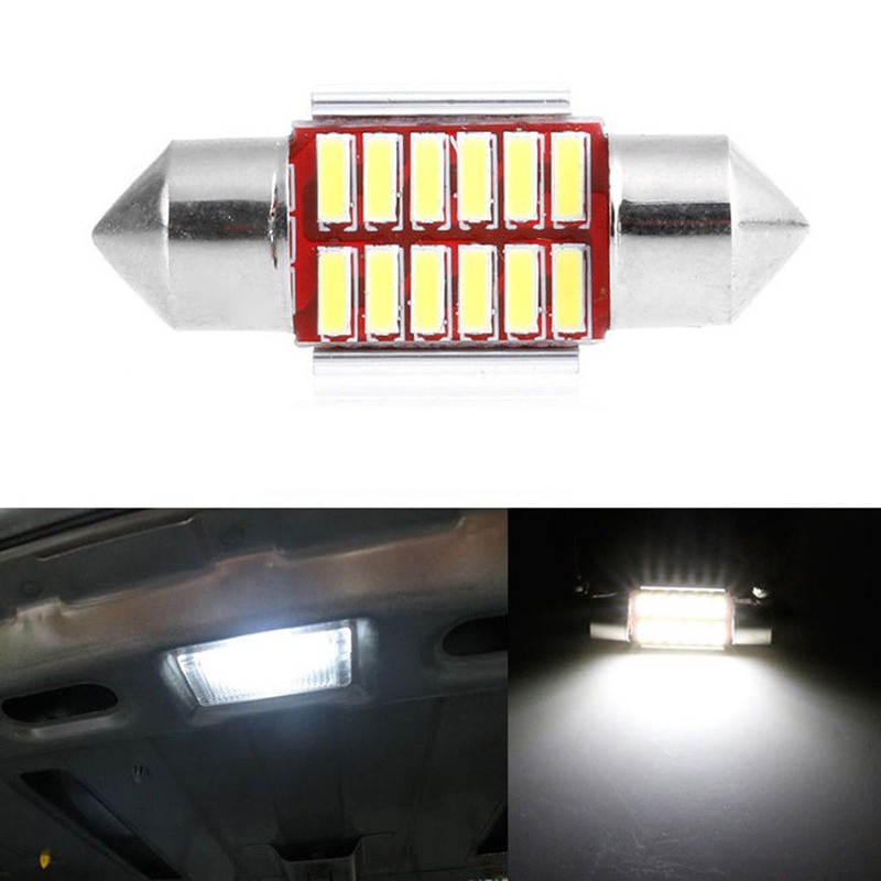 Bộ 2 Đèn LED 31mm 4014 12SMD C5W Cho Xe Hơi