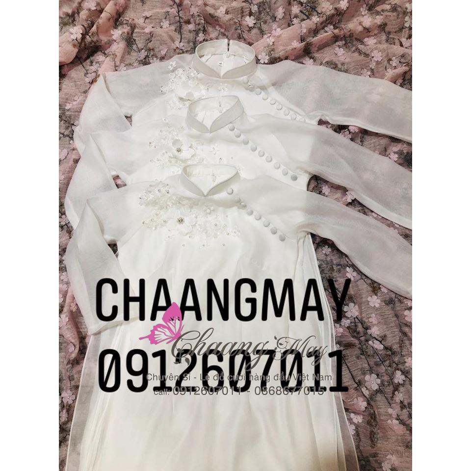 Áo Dài 4 Tà Cách Tân Lửng May Sẵn Lụa Xước Hồng Cao Cấp Mặc Lễ Tết Đẹp CT018A