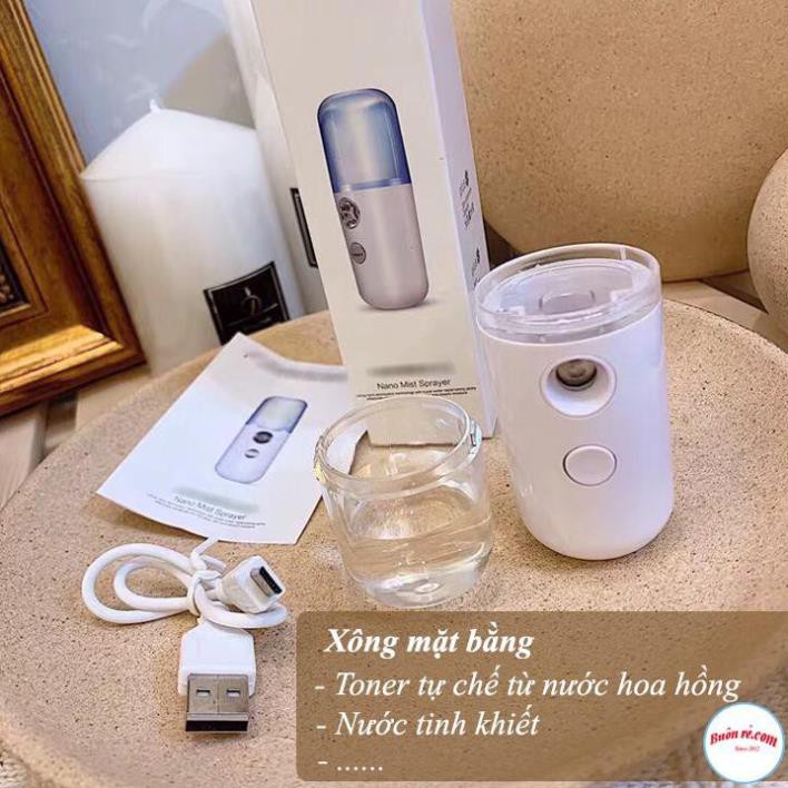 Máy Xông Mặt Phun Sương Nano mini - máy xịt khoáng cầm tay Kháng Khuẩn 00097