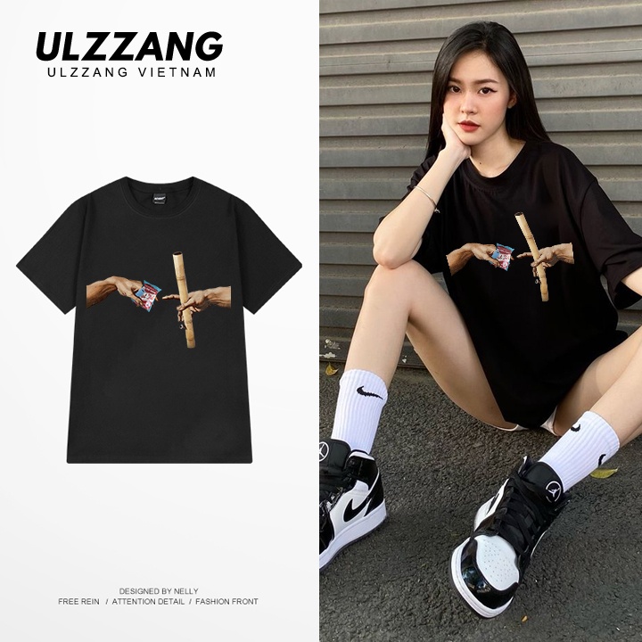 Áo thun nữ tay lỡ ULZZ ulzzang form dáng rộng Bàn Tay Thuoc Lào