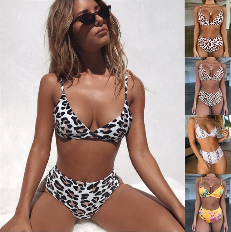 Bikini Hoạ Tiết Da Báo Kèm Mút Nâng Ngực Cho Phái Nữ