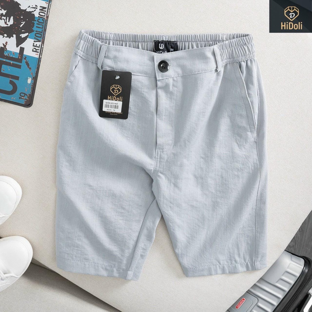 Quần short nam, quần đùi nam, quần ngố nam vải đũi hàng đẹp 4 màu