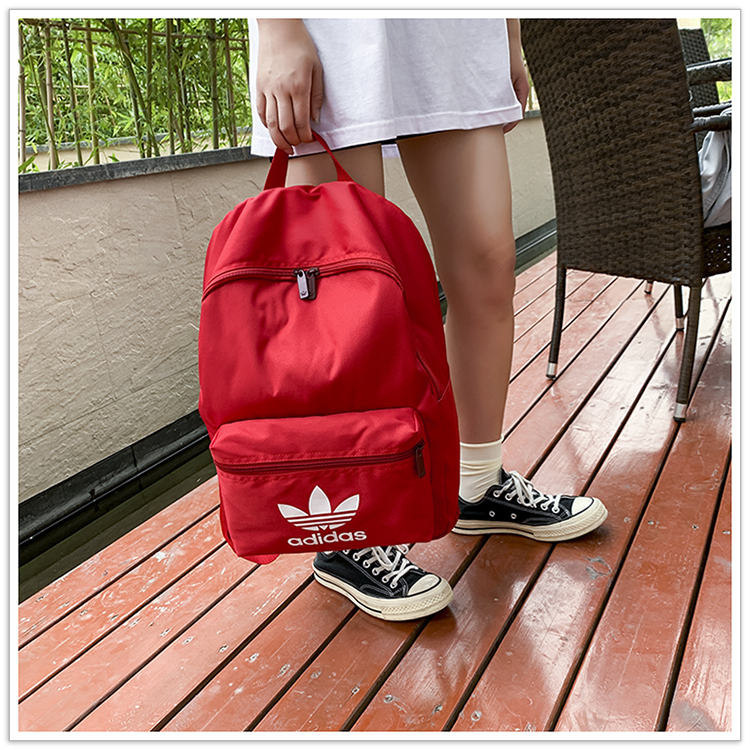 Ba lô đi học vải canvas in họa tiết logo Adidas thời trang trẻ trung cho nam và nữ