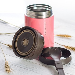 Hộp Giữ Nhiệt Đựng Thức Ăn Lock&Lock New Wave Food Jar LHC8024DPK (500ml) Màu Hồng - Hàng chính hãng