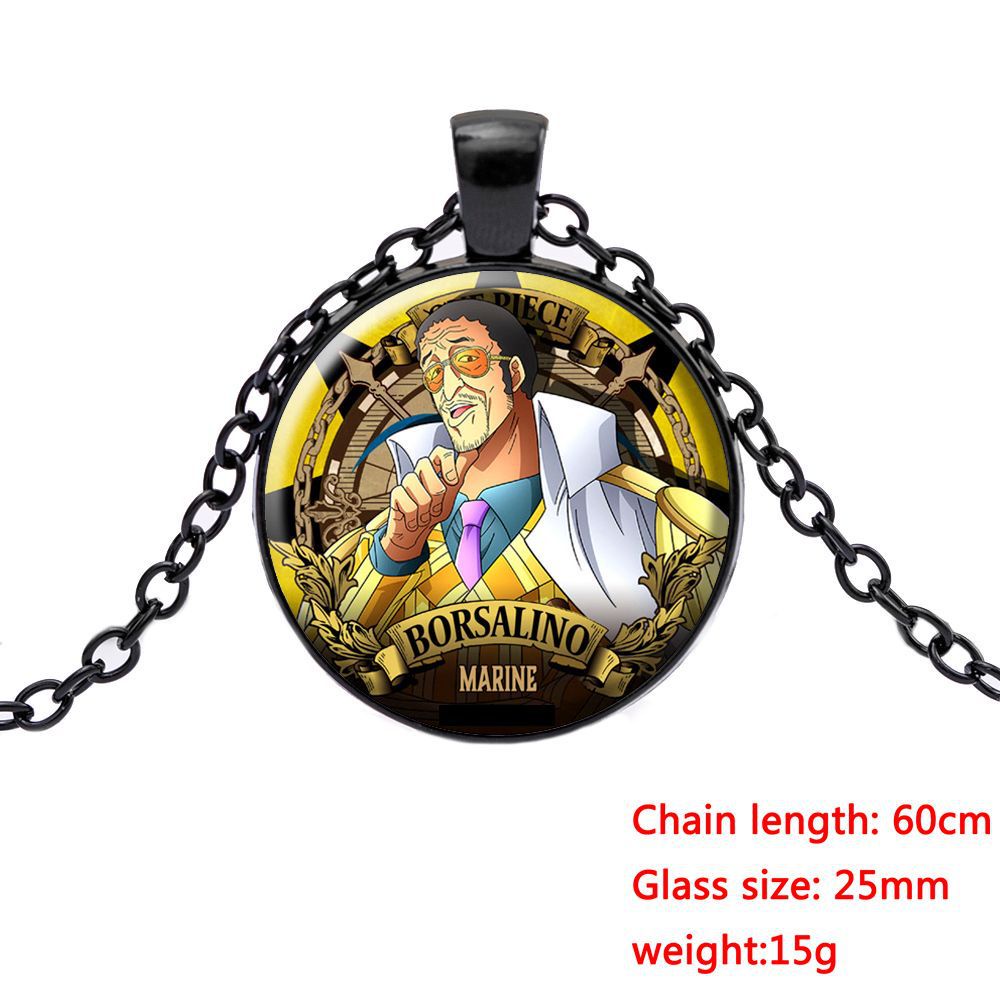 Vòng cổ Mặt Đá Đen In Hình Nhân Vật Luffy Sauron Trong Phim One Piece Độc Đáo
