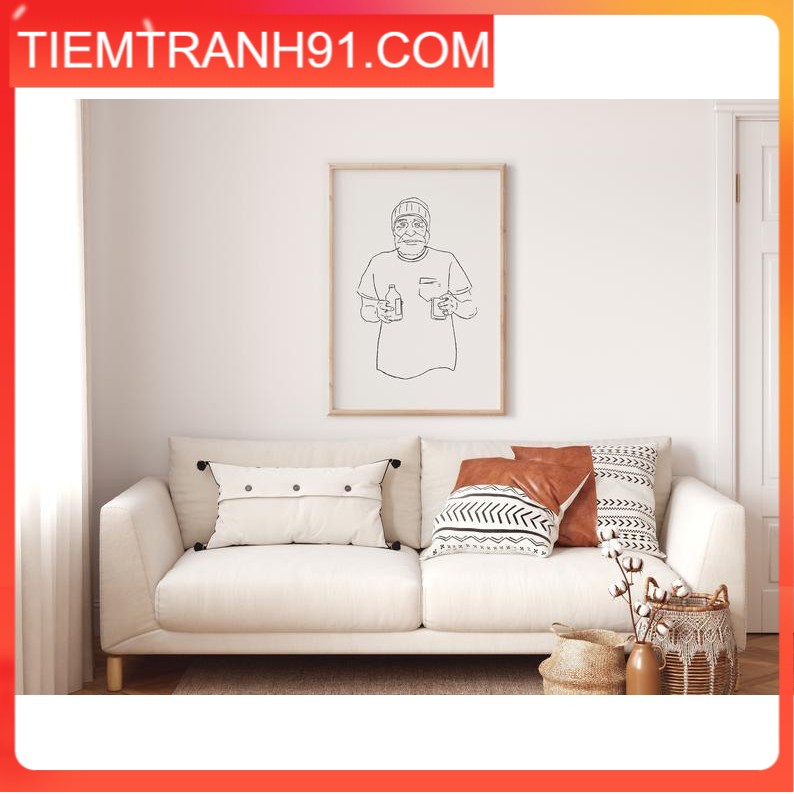 Tranh treo tường | Line art-Man Cave Prints, People Sketch Print 94 , tranh canvas giá rẻ