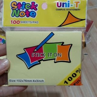 Giấy note vàng 3x4 UNI T