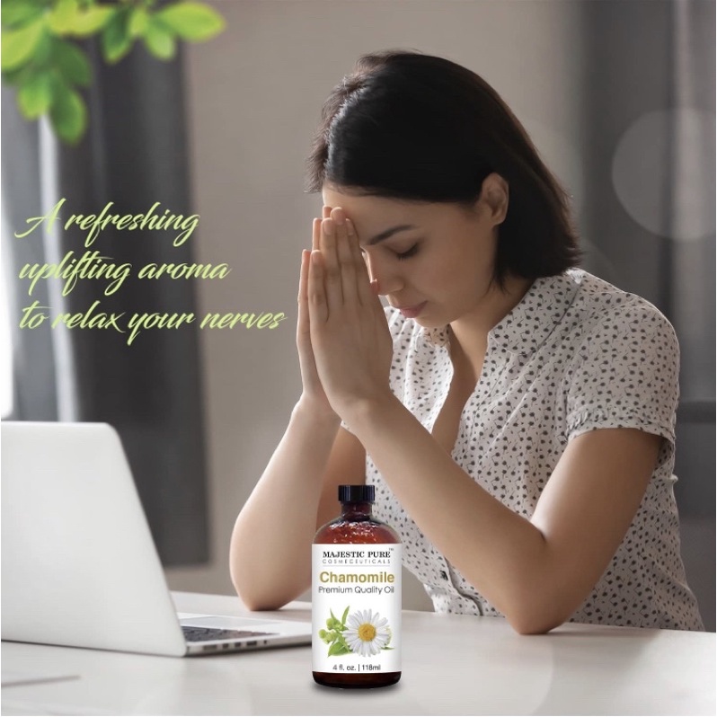 Tinh dầu hoa cúc cao cấp tự nhiên Majestic Pure Chamomile Oil 118ml USA