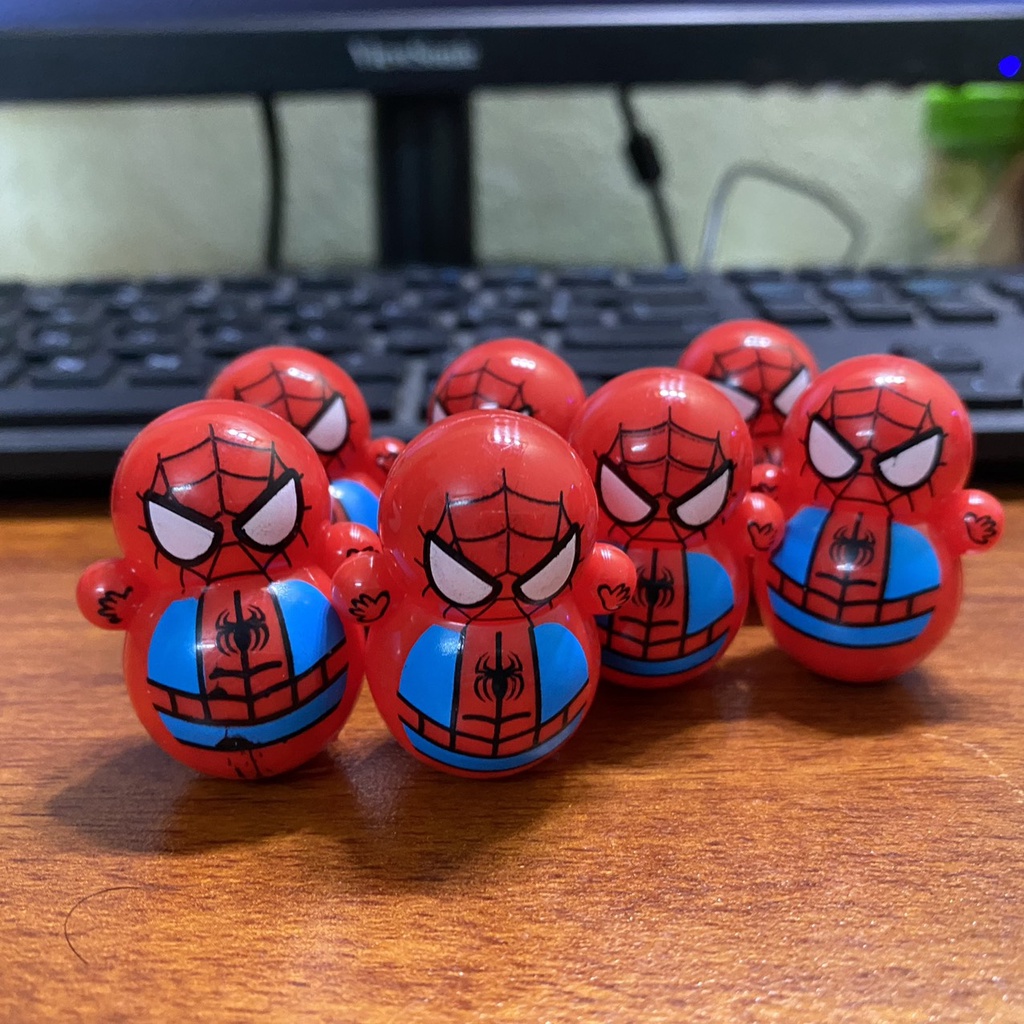 [Set 10] Búp bê lật đật Spiderman , Lật Đật Siêu anh hùng Nhện đỏ xinh xắn