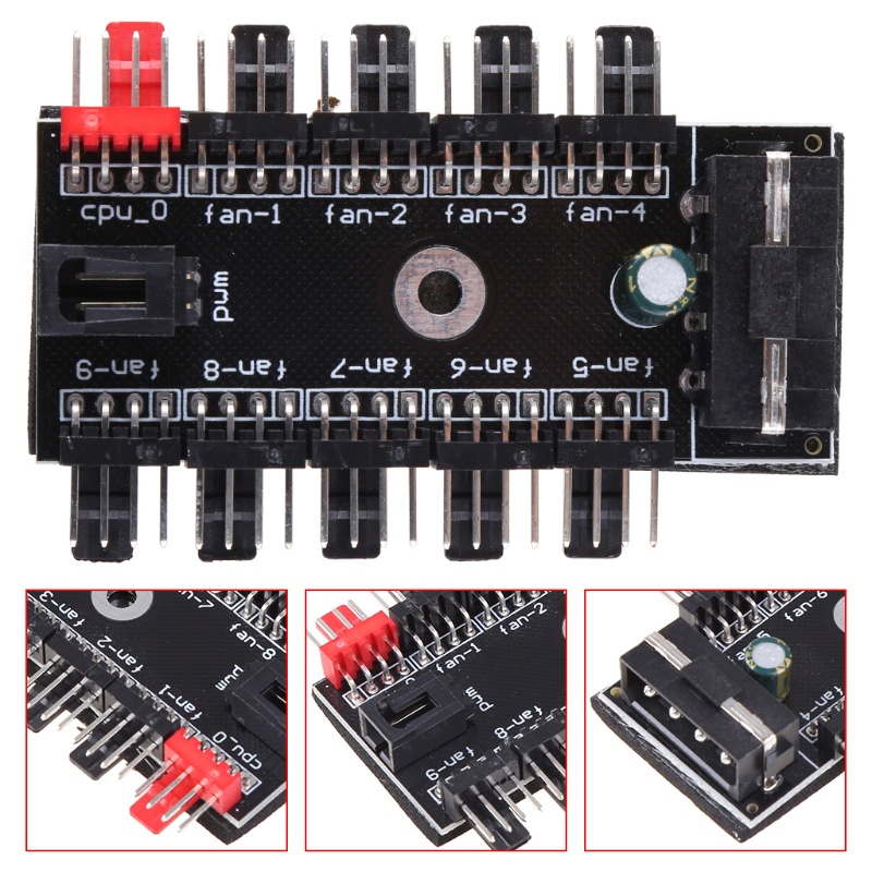 Dây Cáp Nguồn Máy Tính Chia Cổng 1 Ra 10 Cho Bo Mạch Chủ 4-Pin Coo