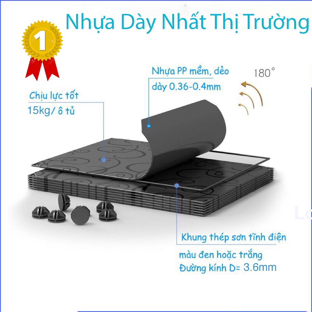 Tủ nhựa ghép đựng quần áo 6 ô LOẠI TO sâu 47cm - Tủ đề đồ lắp ráp đa năng thông minh 1 khoang treo