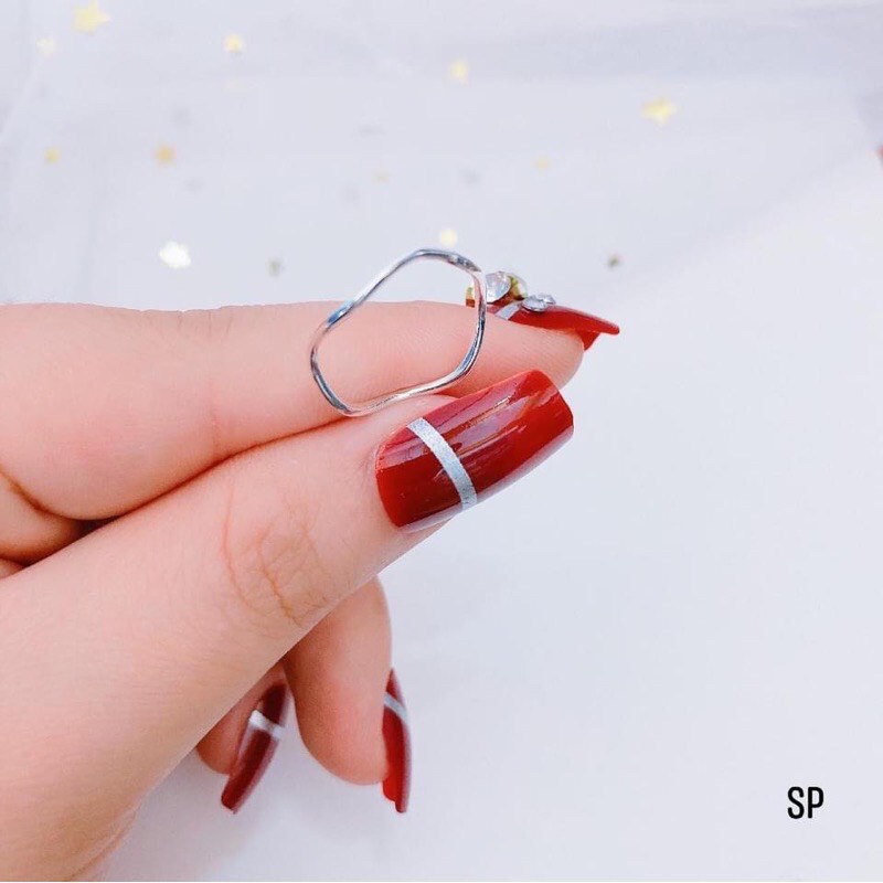Nhẫn bạc thật chỉ trơn dạng sóng siêu xinh - Kho sỉ bạc Nhất Linh