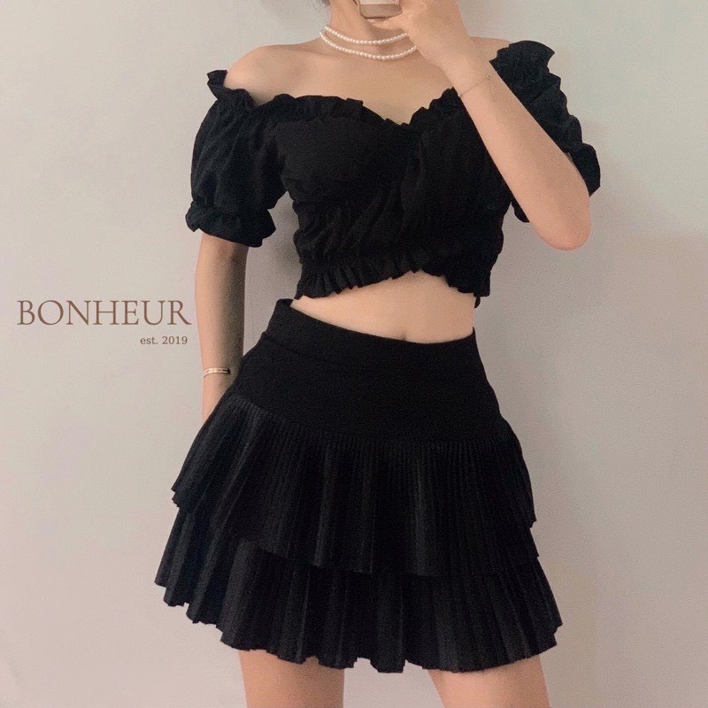 Áo Croptop Voan Bèo Cột Dây Nữ Tính - 25 Store
