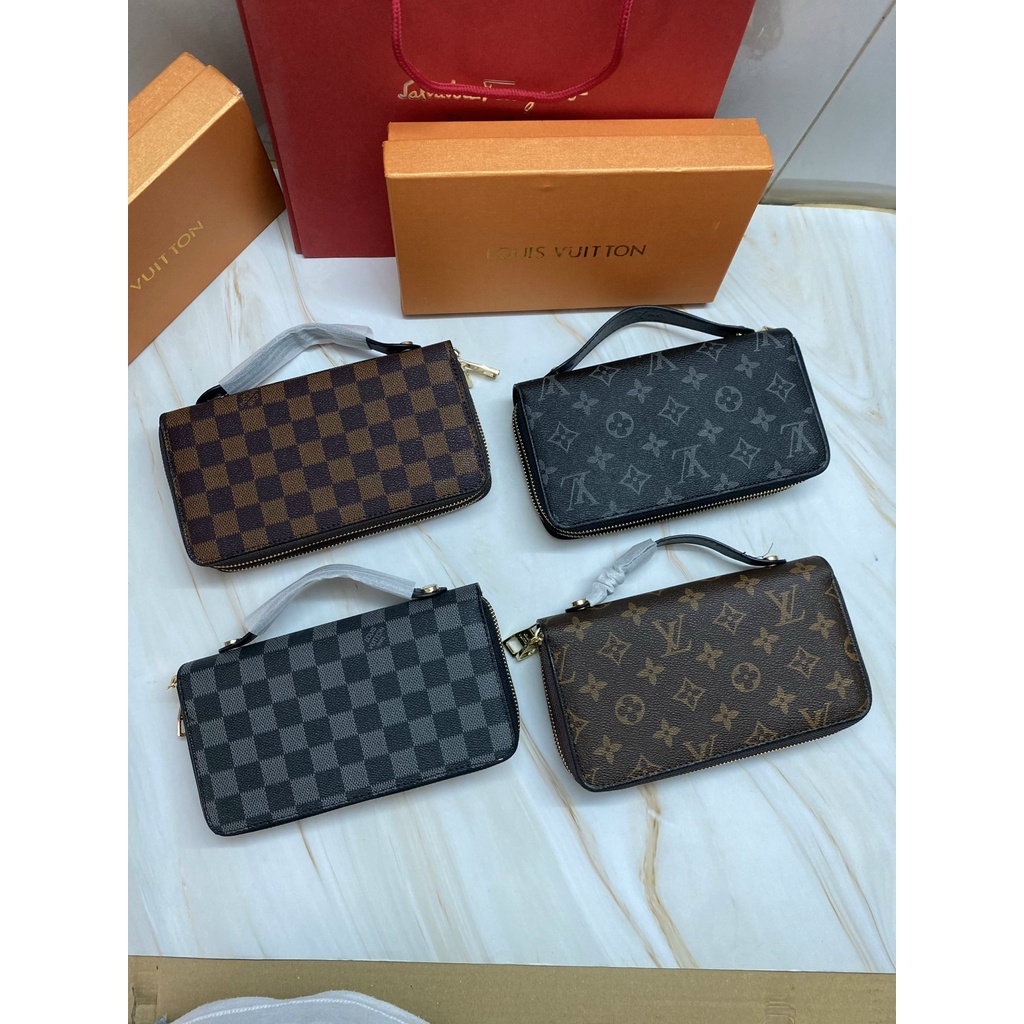 VÍ CLUTCH CẦM TAY VINKYSHOPTK LV ZIPPY KHOÁ ĐÔI FULLBOX