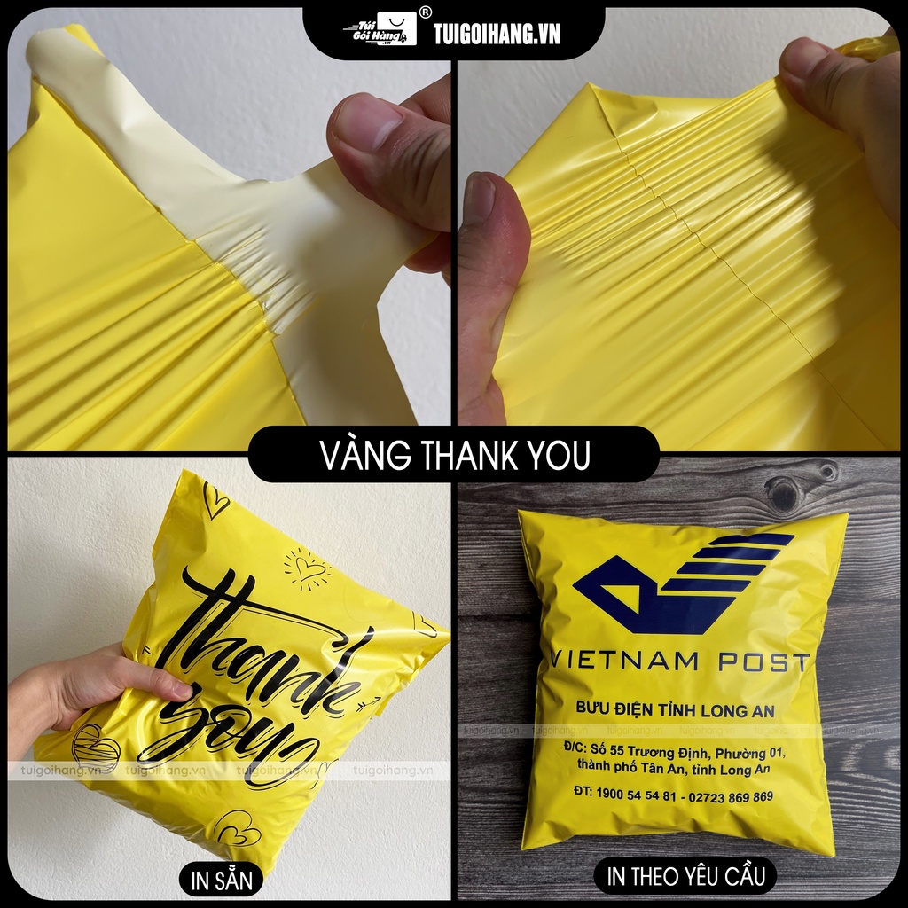 Túi Gói Hàng In Thank You 28x42 TUIGOIHANG Cuộn 100 Cái - Nhận In Logo, In Thương Hiệu Theo Yêu Cầu