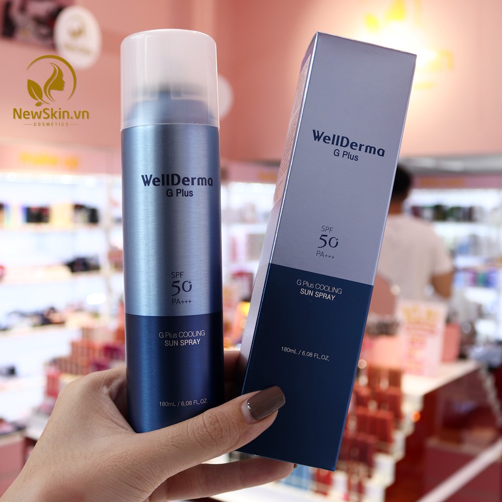 Xịt Chống Nắng Giảm Nhiệt, Làm Mát Da Wellderma G PLus Cooling Sun Spray 180ml | BigBuy360 - bigbuy360.vn