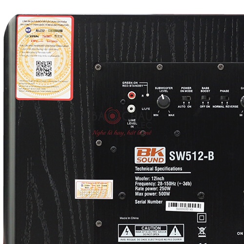 Loa Sub Karaoke BKSound SW512 | Sub Điện Bass 30cm - Karaoke, Nghe Nhạc, Xem Phim Cực Hay