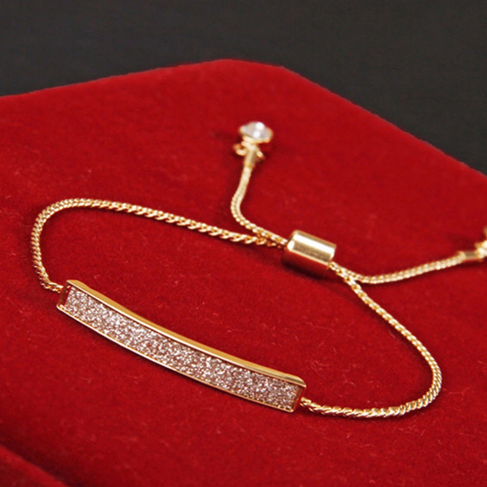 {Soltweter} Vòng Tay Dây Rút Lấp Lánh Có Thể Điều Chỉnh Thời Trang Cho Nữ