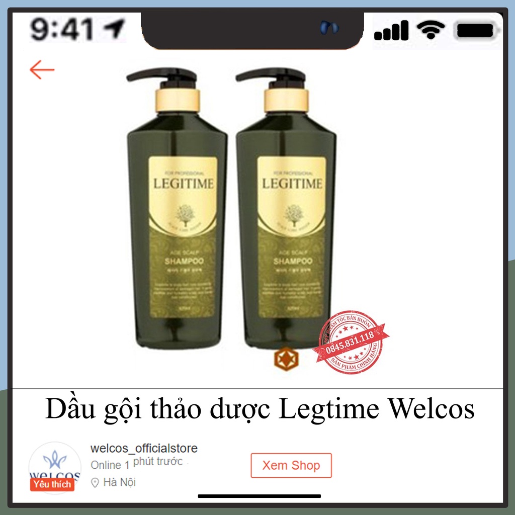 Dầu gội thảo dược WELCOS ngăn rụng tóc sạch ngàu hết ngứa dùng cho đàn ông đầu hói chính hãng hàn quốc