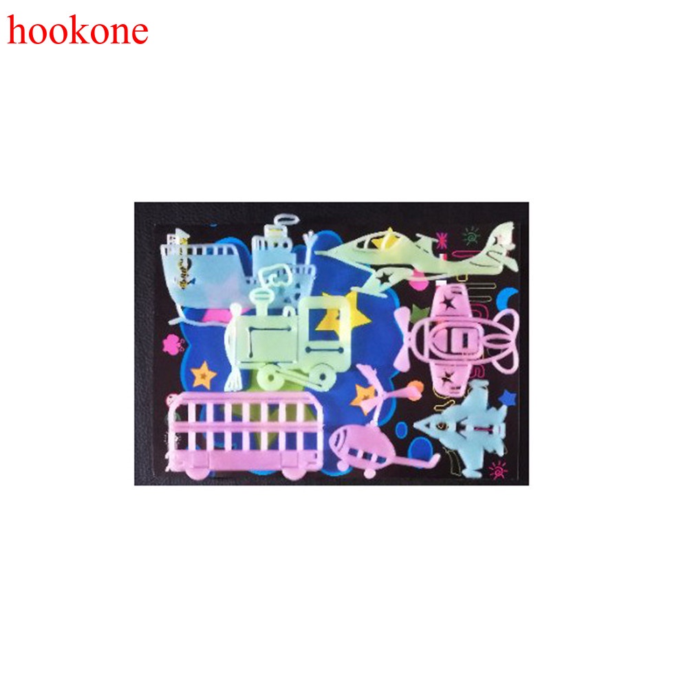 1 bộ sticker dán tường hình ngôi sao và mặt trăng 3D phát sáng trong đêm dùng trang trí phòng trẻ em