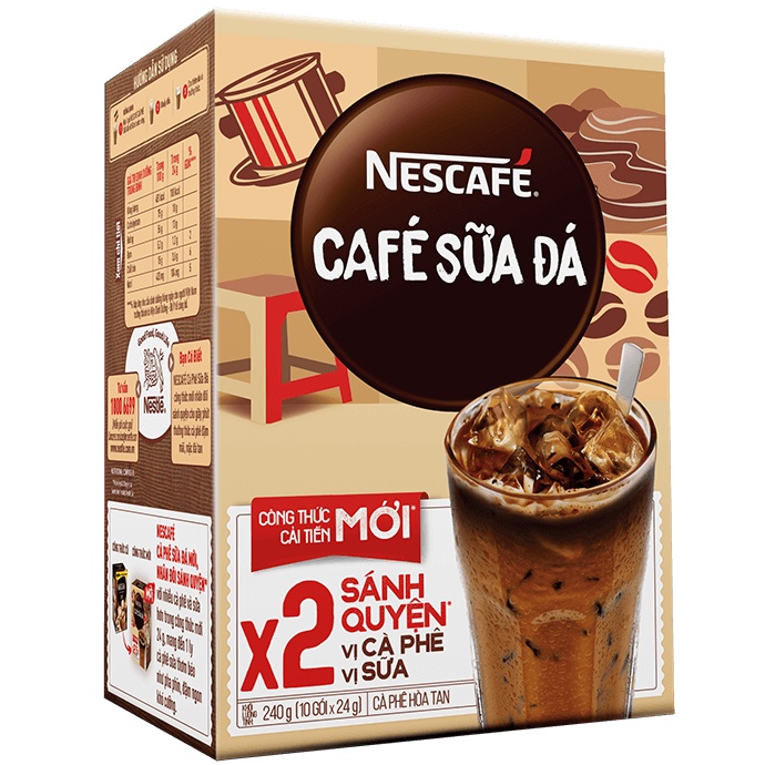 Cà phê Nescafe cafe sữa đá hộp 240g 10 gói | BigBuy360 - bigbuy360.vn