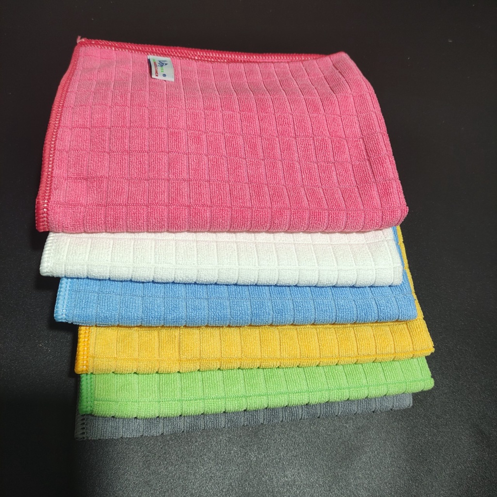 Khăn lau đa năng microfiber 35x40cm chuyên lau kính, lau nội thất, lau xe, bền và không rụng lông