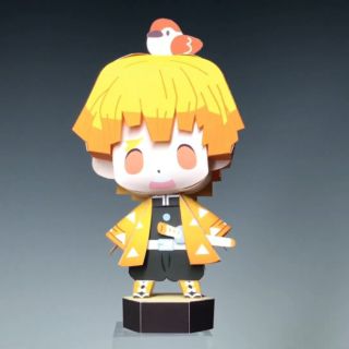 Mô hình giấy anime [Demon slayer/Kimetsu no Yaiba] chibi Agatsuma Zenitsu