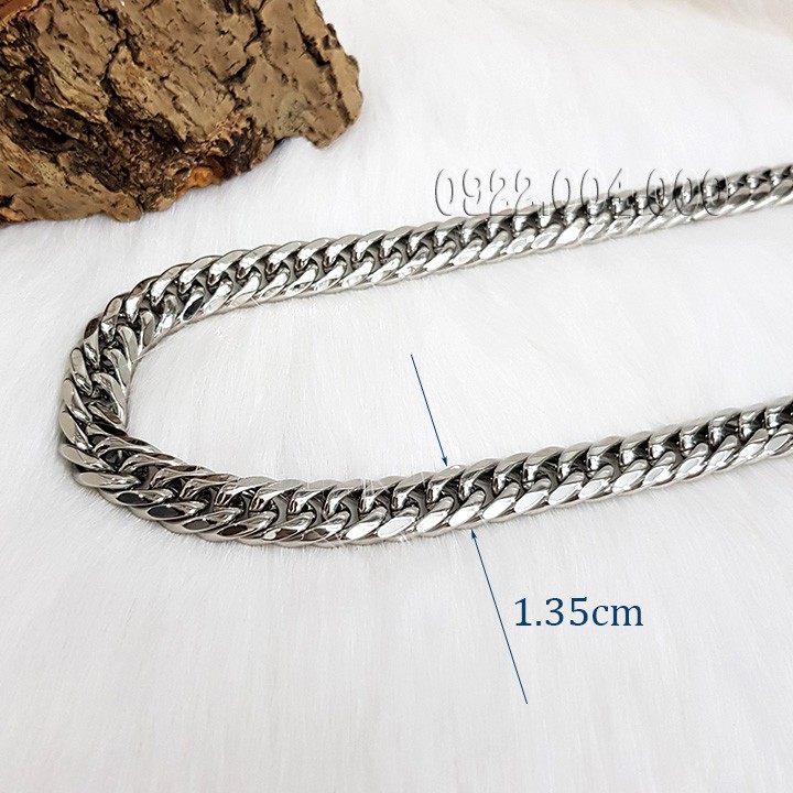 Dây chuyền nam, dây chuyền xích kép giác cạnh cỡ lớn DZ1205