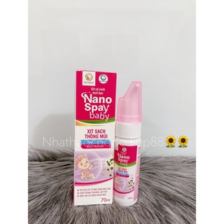 Xịt vệ sinh mũi bạc Nano Spay Baby - Dung tích 70 ml