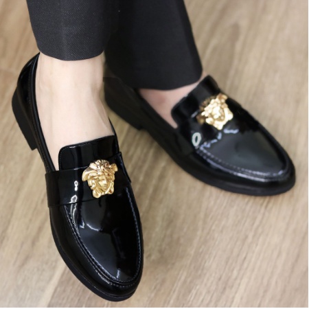 [BigSale Trong Hôm Nay] Giầy Nam Da Bóng Đính Mác Cực Đẹp,Sang Chảnh,Lịch Nãm