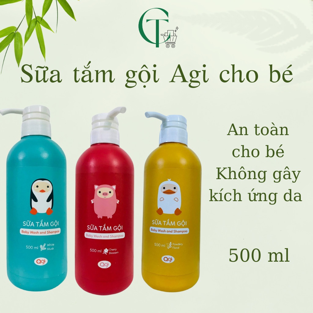 Sữa tắm gội cho bé AGI chai 500ml