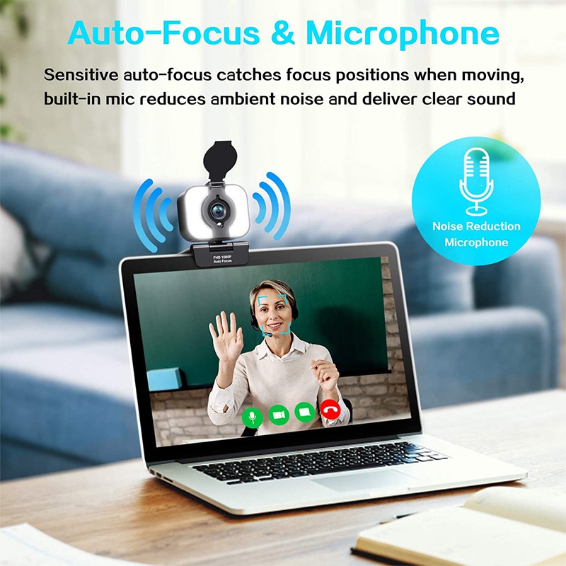 Webcam Hd 1080p Kèm Vỏ Bảo Vệ Và Micro Chuyên Dụng Cho Máy Ảnh | BigBuy360 - bigbuy360.vn