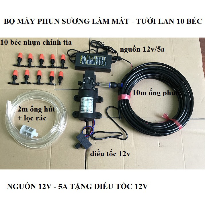 máy phun sương tưới lan 10 béc