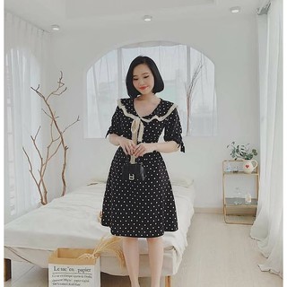 ĐẦM ĐEN CHẤM BI THỦY THỦ VIỀN NƠ REN