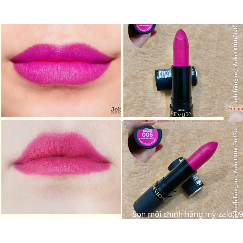 Son thanh lý Revlon Super Lustrous The Lustrous  Mattes Lipstick chính hãng mỹ