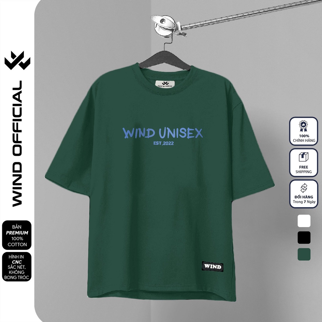 Áo thun tay lỡ unisex WIND EMOIJ 65% Cotton phông form rộng nam nữ oversize