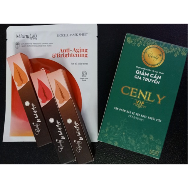 [LỜN MẤY CŨNG GIẢM ] giảm cân cenly VIP - hàng chuẩn chính hãng tặng kèm son kem cenly hoặc mask Miung lad
