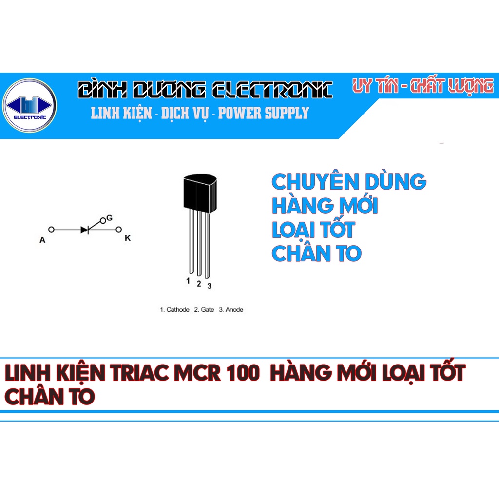 CHIẾC MCR 100 - 6 100 - 8 THYRISTOR  HÀNG MỚI CHÂN TO LOẠI TỐT