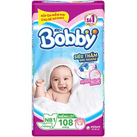 Miếng Lót Sơ Sinh Bobby NewBorn 1 108 miếng (mẫu mới nhất)
