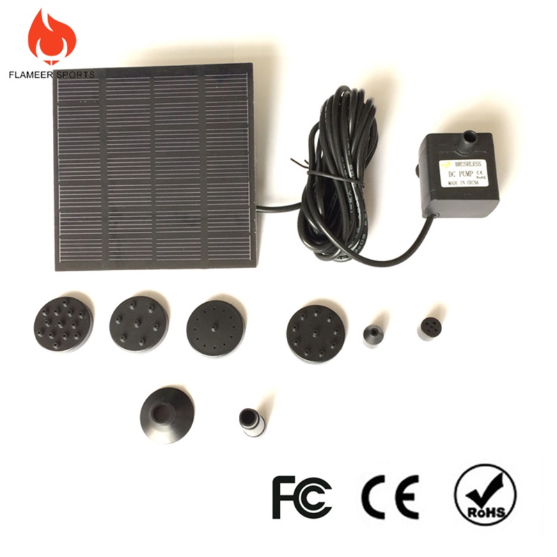 Flameer Sports  Solar Fountain with Panel Water Pump Solar Panel Kit Upgrade Solar Pump Kit