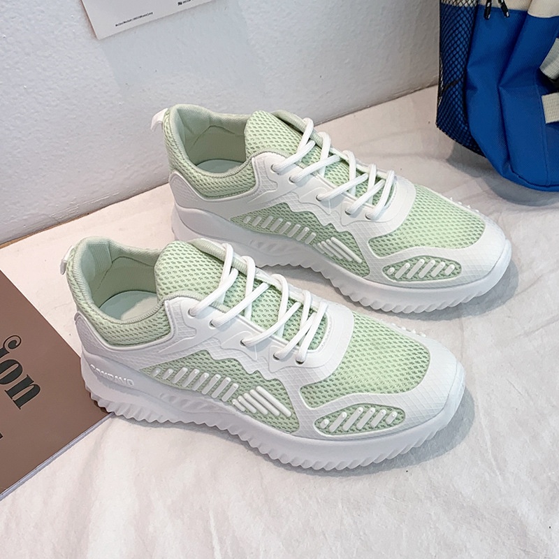 CHZK Giày Thể Thao Phối Lưới Thoáng Khí Siêu Nhẹ Thời Trang Năng Động Cho Nữ CHZK117
